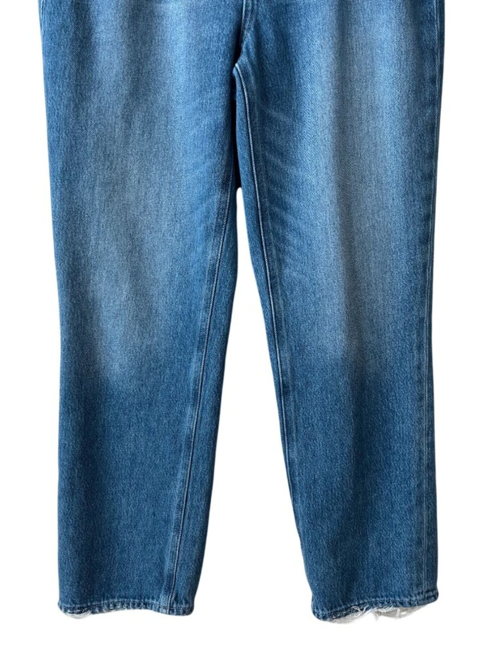 Paige Noella Azalea Blue Straight Leg Jeans 26 Mid Rise Relaxed Distressed Ankle - Picture 8 of 10